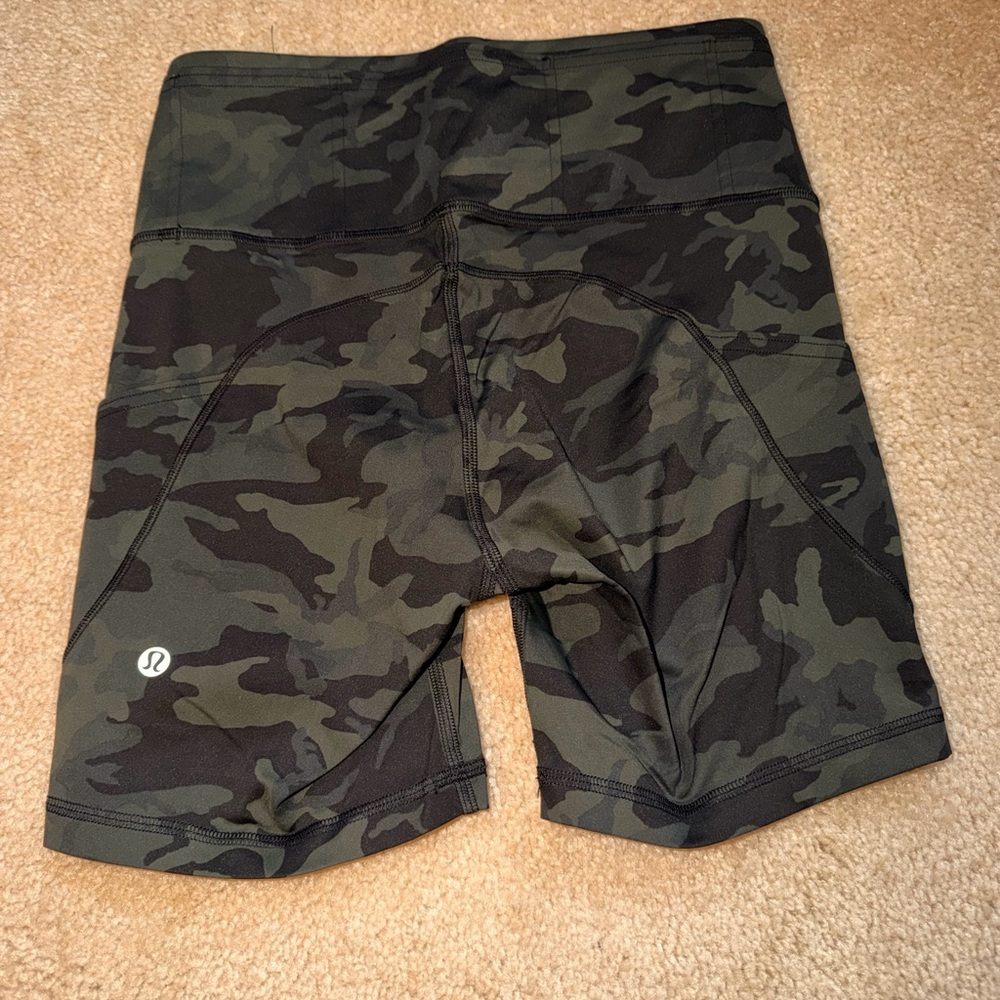 Lululemon Athletica Green Camo Shorts